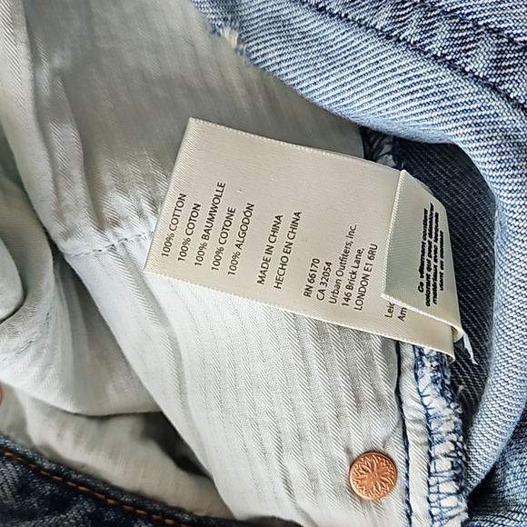 Free People We The Free Loving Good Vibrations Denim Cutoff Shorts Blue 29 - Picture 5 of 8